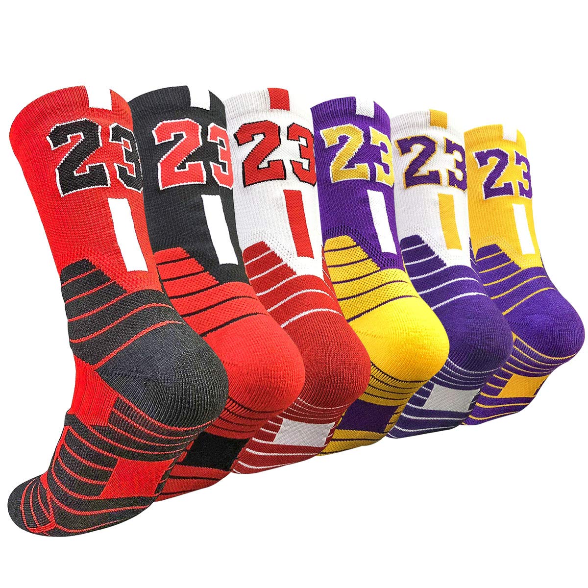 DILIBAChristmas Gift for Big boy's Socks Basketball Socks