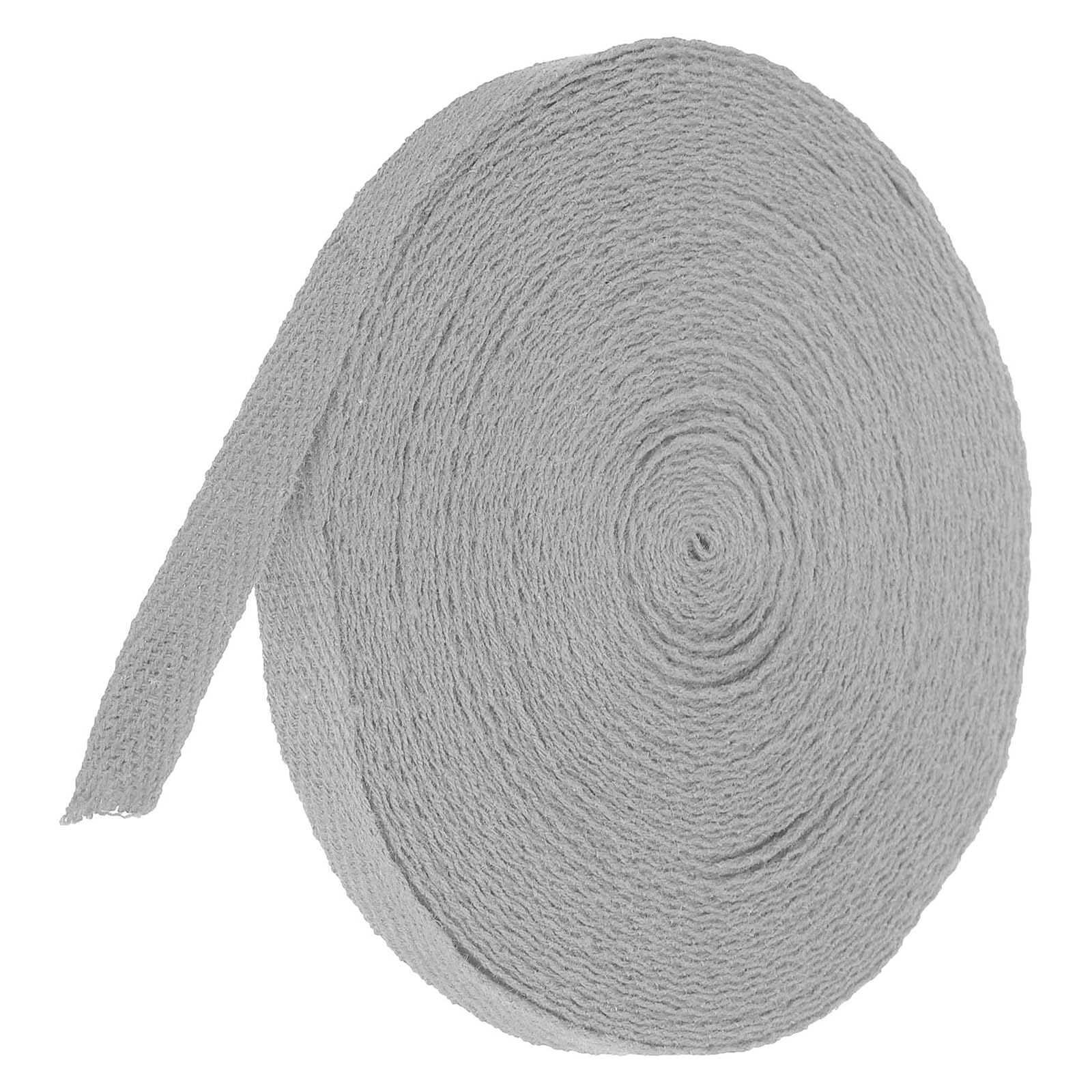 TA-VIGOR Cotton Twill Tape 10mm x 10 Yards Herringbone Webbing Light Grey