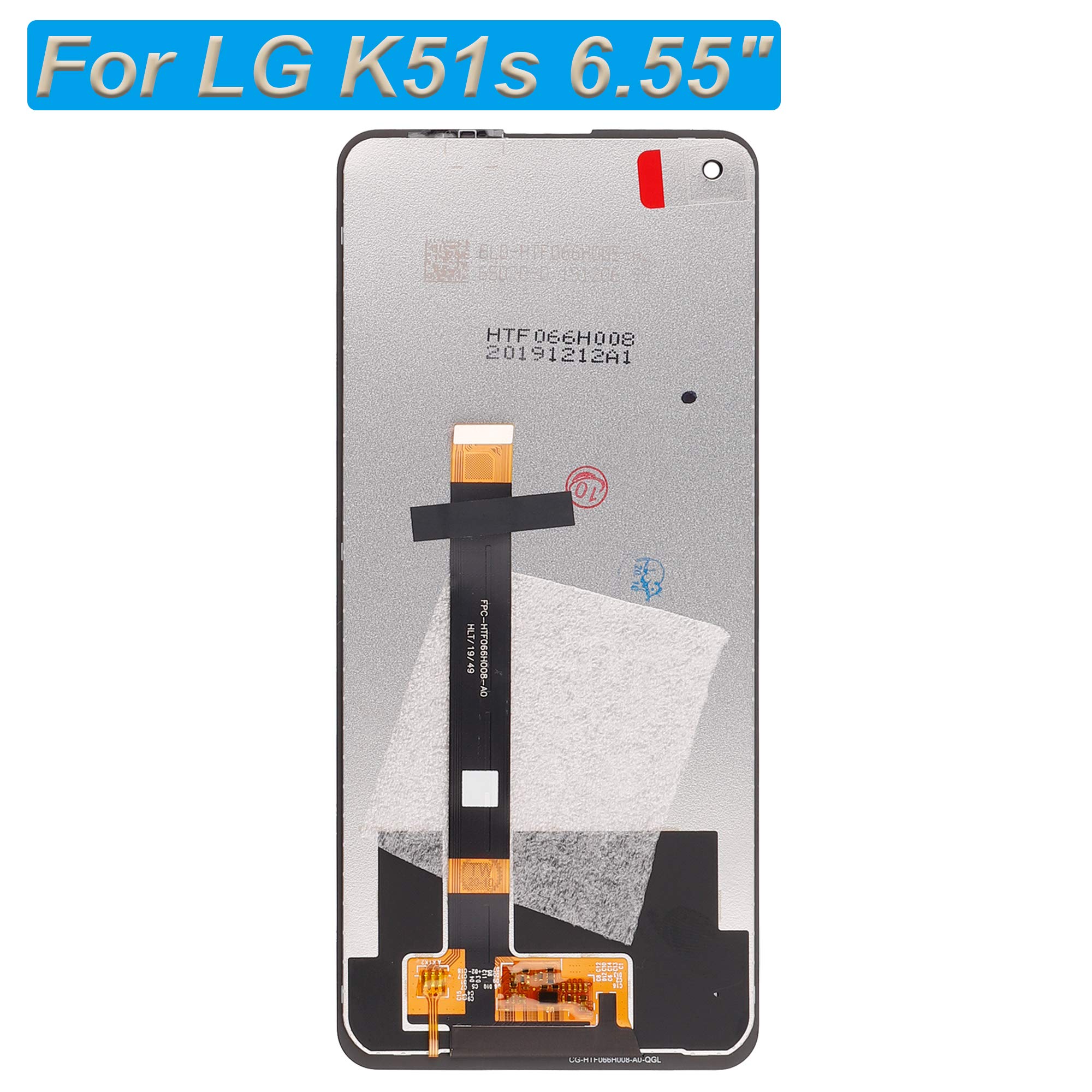 Display LCD Di Ricambio Per LG K51S LMK510EMW LM-K510EMW - Schermo Touch Con Cornice, Risoluzione HD+ 720x1600, Include Strumenti E Nastro Adesivo - 2