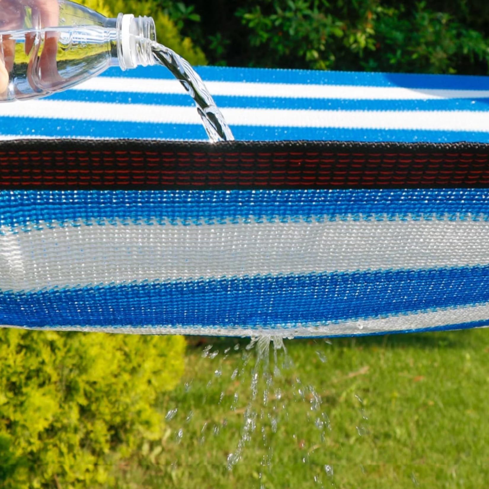 Malla de sombra resistente a los rayos UV con ojales, 1 x 9 m, malla para invernadero, patio y terraza, protección solar para espacios al aire libre