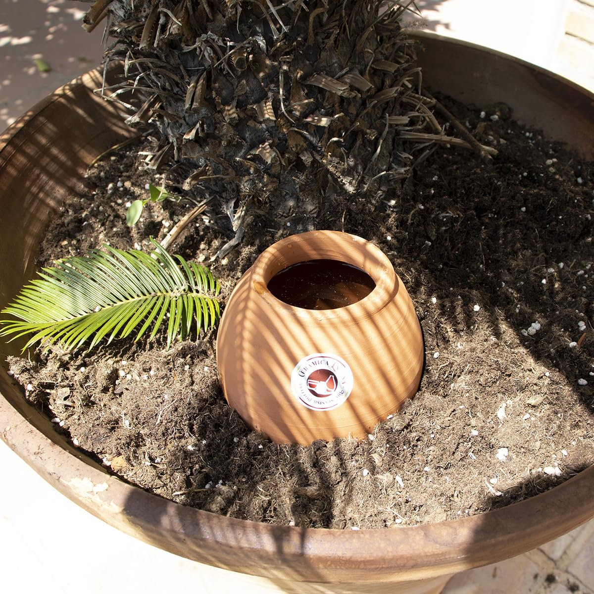 CERÁMICA ESPAÑA | Distributeur d'eau | Système d'irrigation | Arrosage automatique | Arrosage par compte-gouttes | Pack x3 Modèle J02 | 750 ml | Eco | 100% fait main | 12x12x28 cm