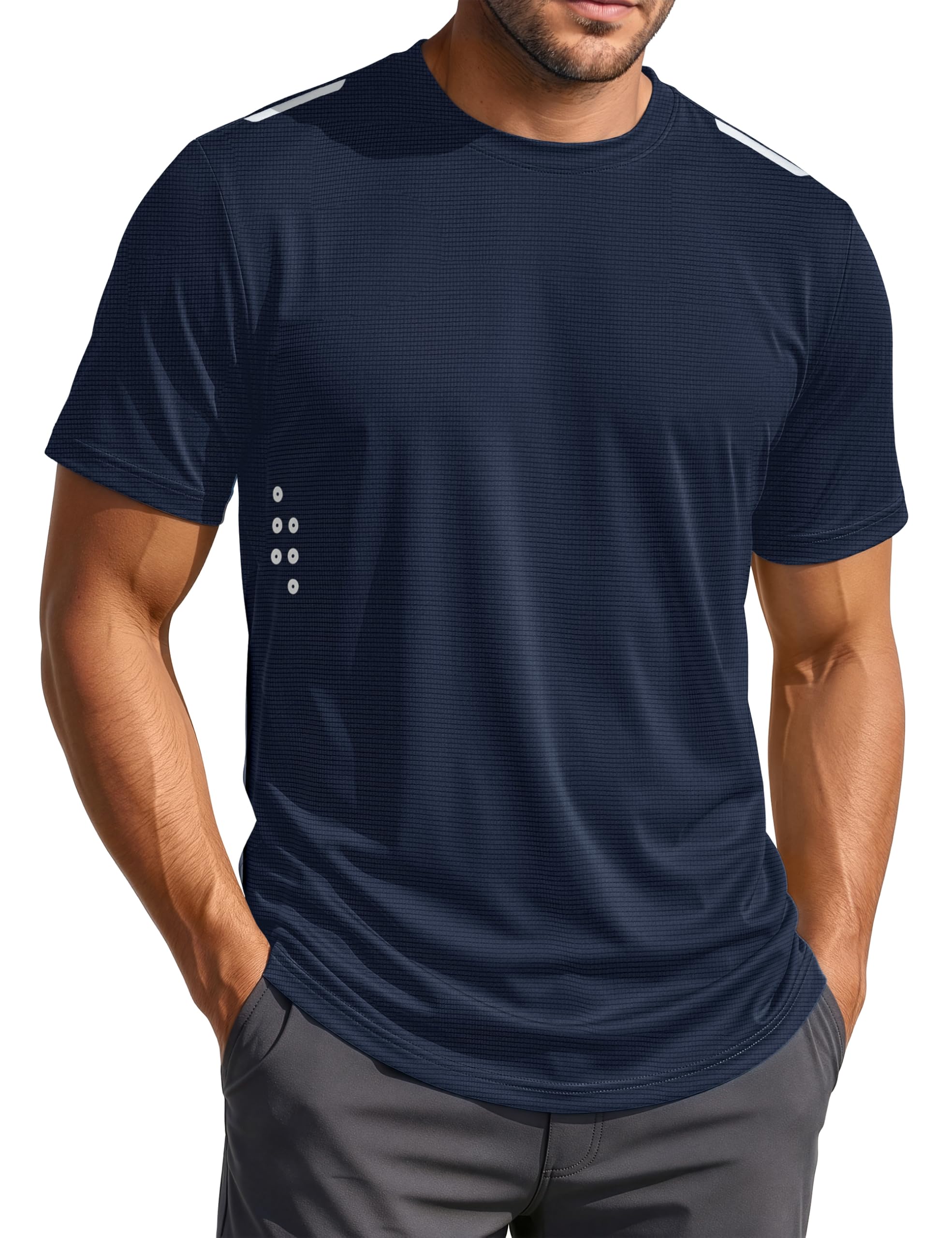Men's Workout Shirts Quick Dry Lightweight Short Sleeve Shirt