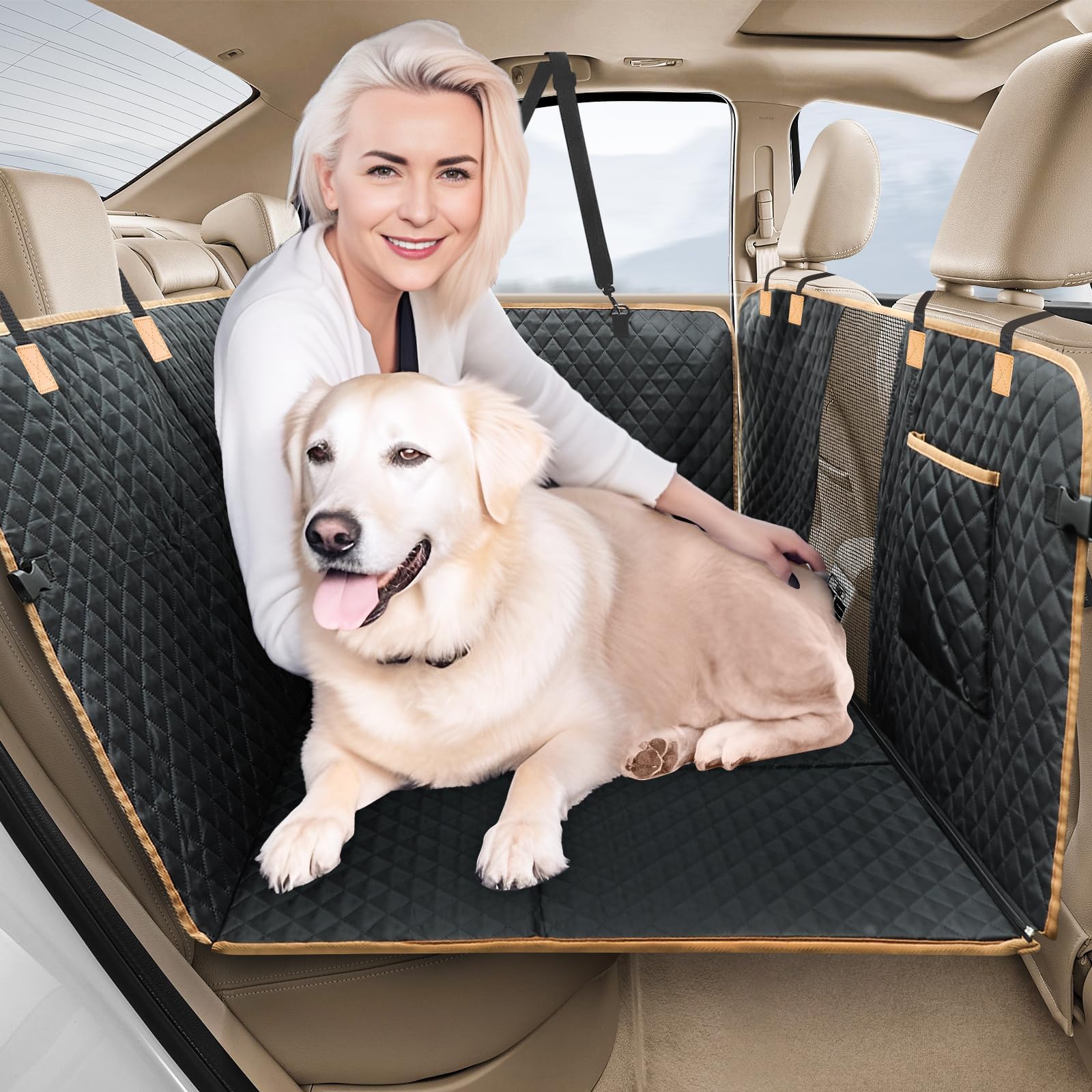 ABE SUV Back Seat Extender for Dogs,SUV Cargo Liner for Dogs,Trunk Cover Mat for
