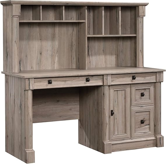 Sauder 424814 Palladia Computer Desk with Hutch, Split Oak Finish Home & Kitchen