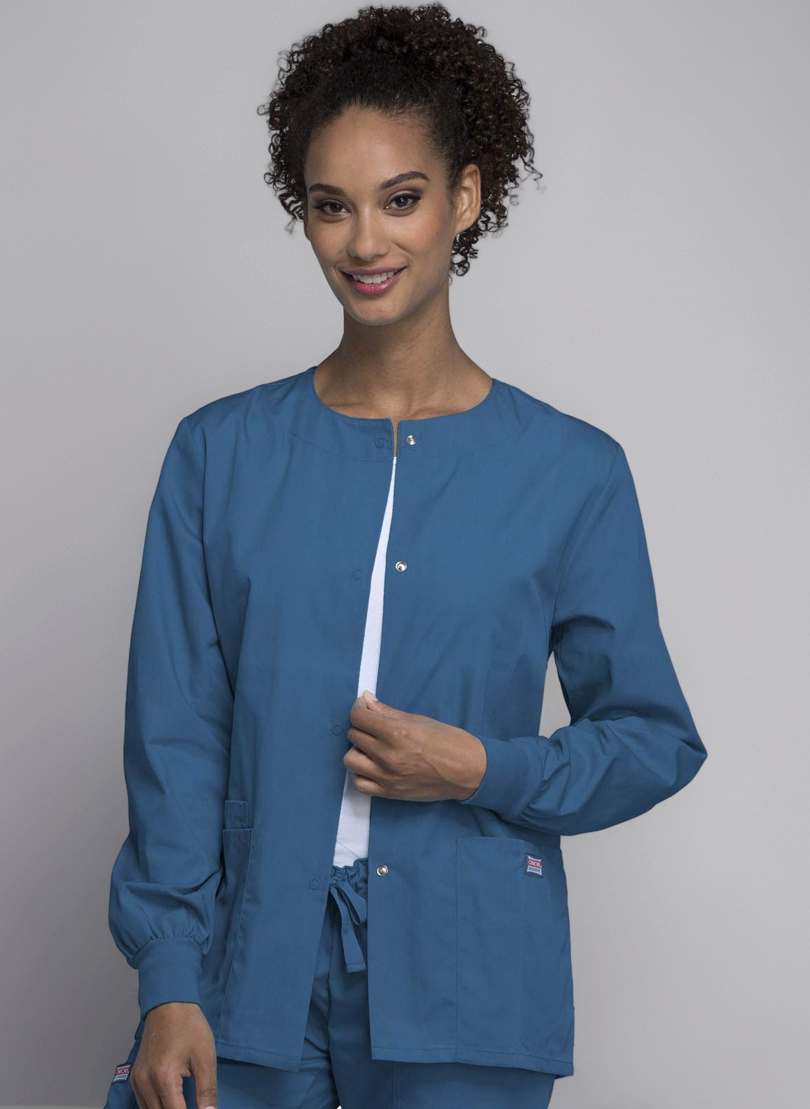 Snap Front Workwear Originals Scrub Jackets for Women 4350