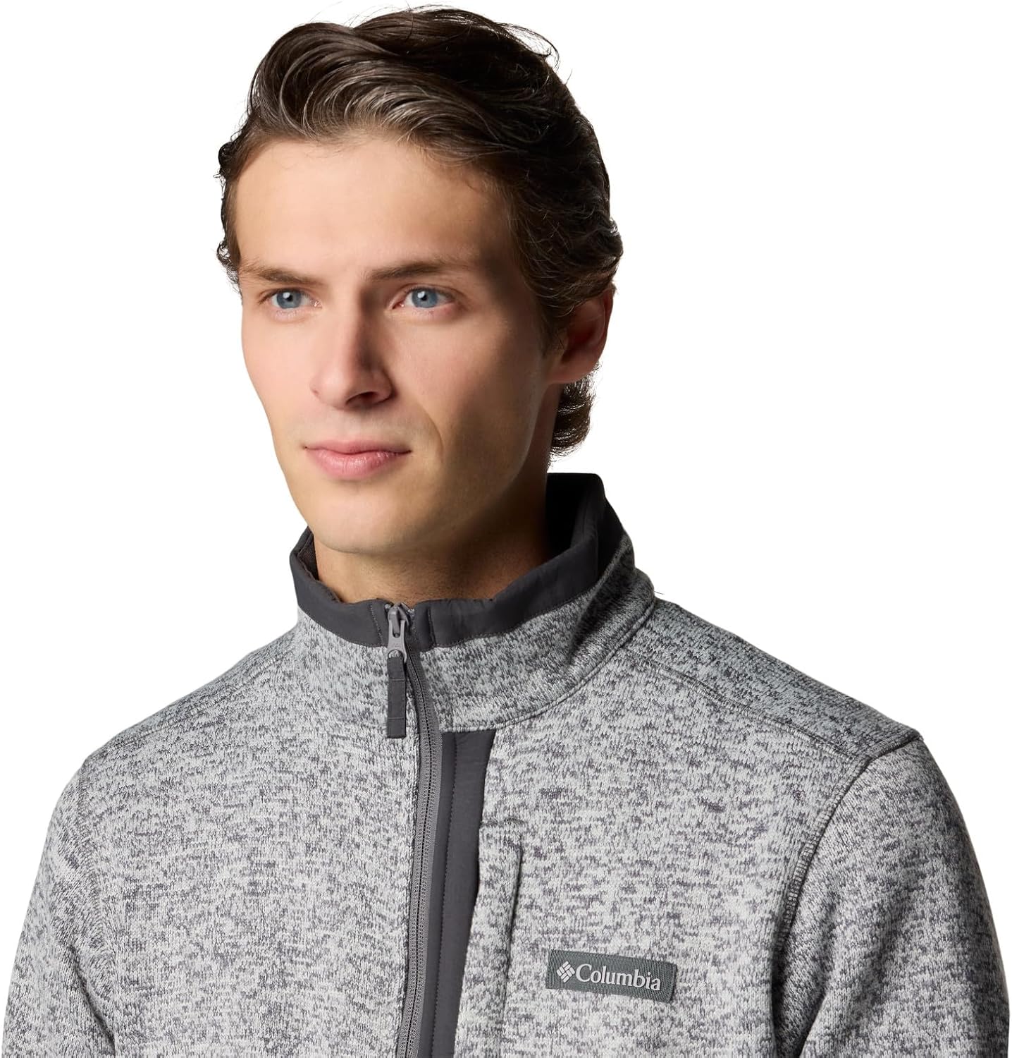 Columbia Men's Sweater Weather Full Zip, City Grey Heather, 2X Tall - Image 3