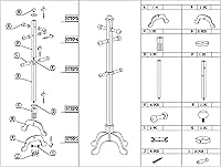 Vista 5 de Frenchi Home Furnishing Perchero de abrigos para niños