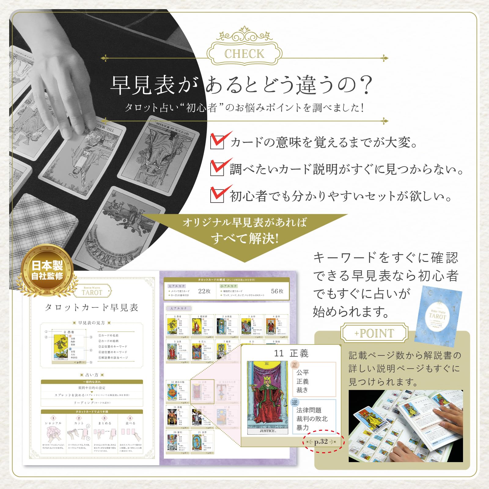 Amazon.co.jp: 【はじめてのタロット占いに】 atRise タロットカード