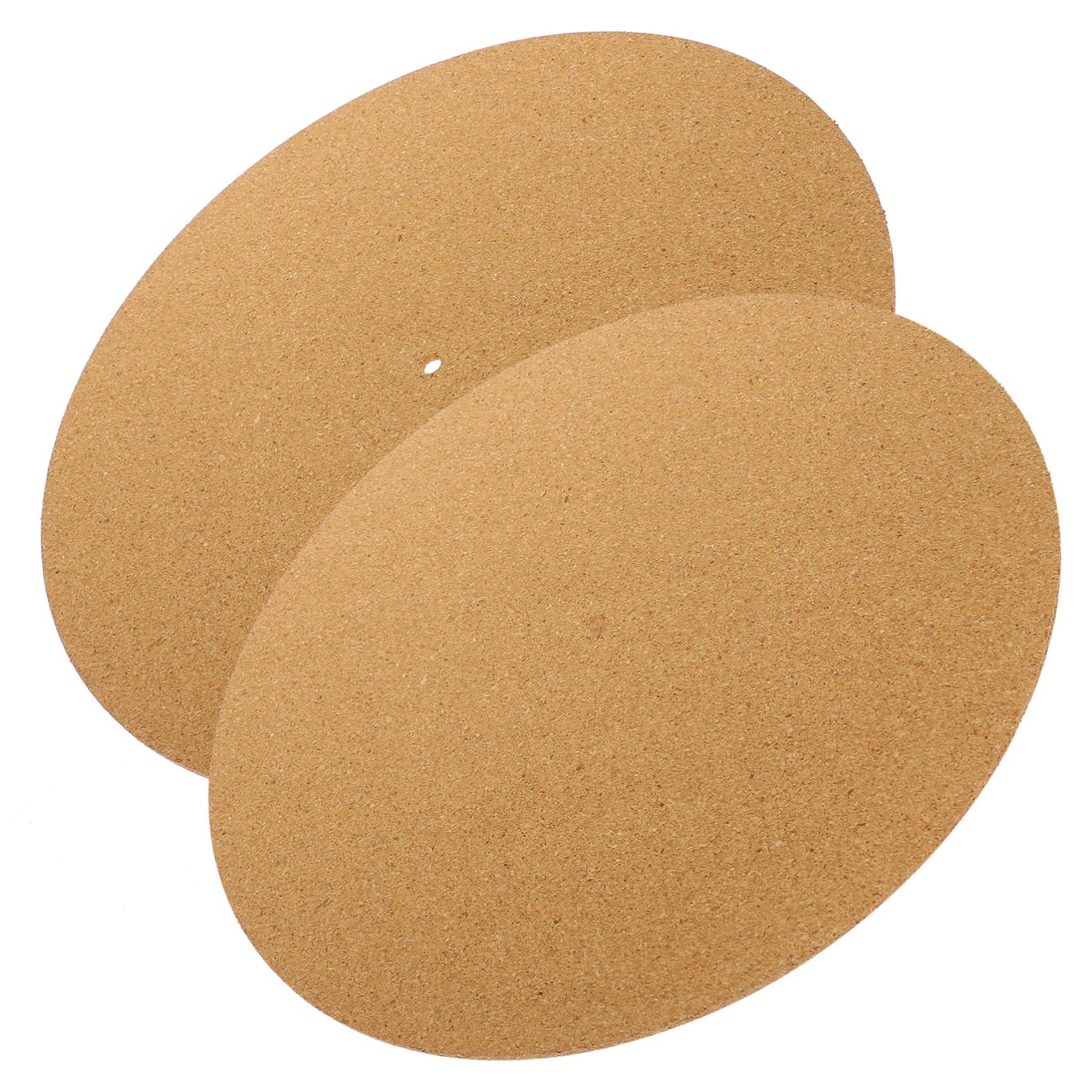 ERINGOGO 2Pcs Cork Turntable Slipmat for Vinyl Record Players Durable Protective Mat Reduces Vibration Improves Sound Compatible with Turntables