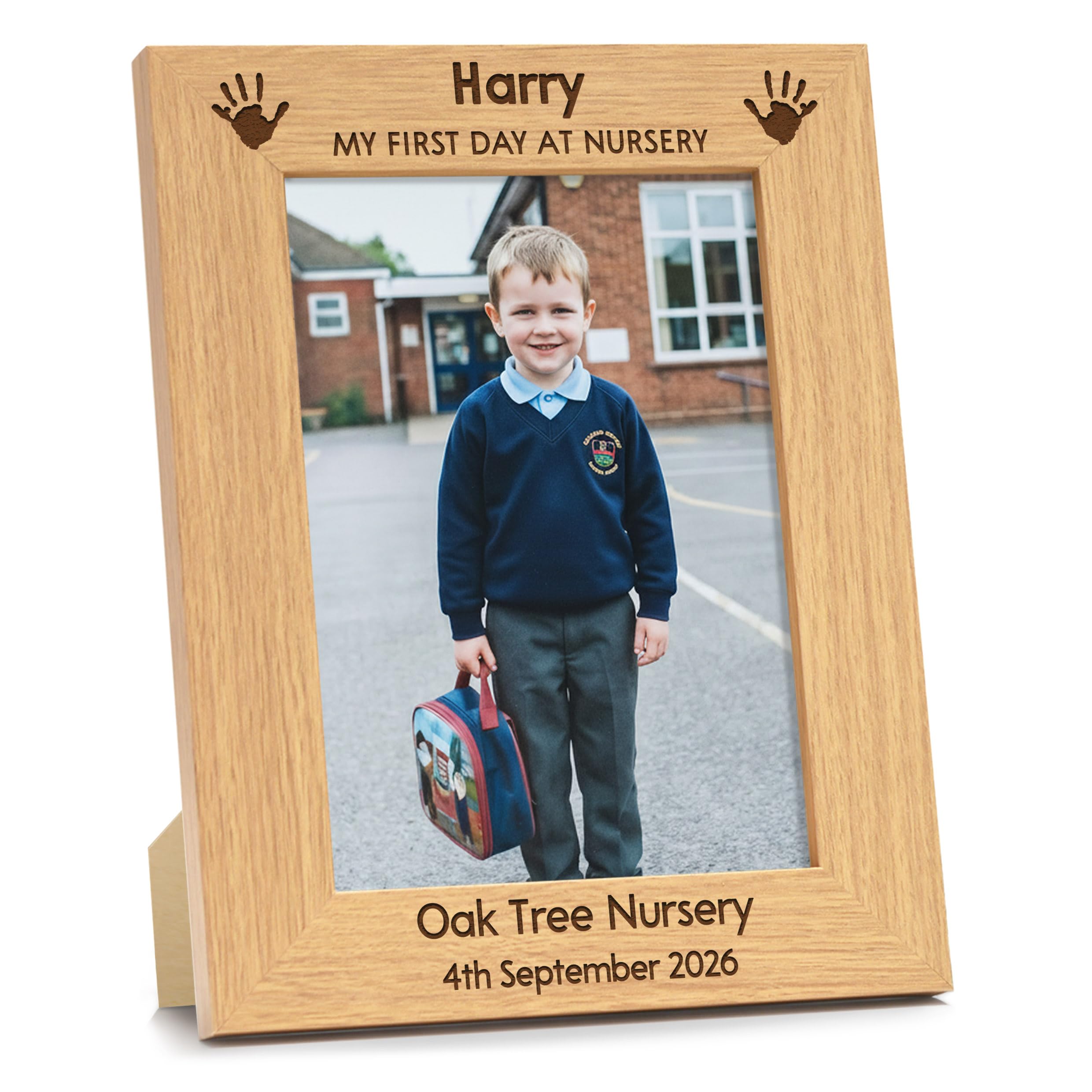 Beecreative First Day At Nursery Photo Frame, Personalised My 1st Day Of