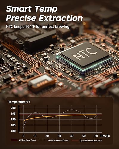 Miniatura 4 de Máquina de café expreso, compatible con cápsulas originales Nespresso, de un solo toque con zona de preparación iluminada, bomba de 20 bares, tanque