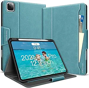 BuKoor iPad Pro 12.9 inch 2022/2021/2020/2018 Case Generation with Apple Pencil Holder PU Leather Folio Smart Stand Magnet...