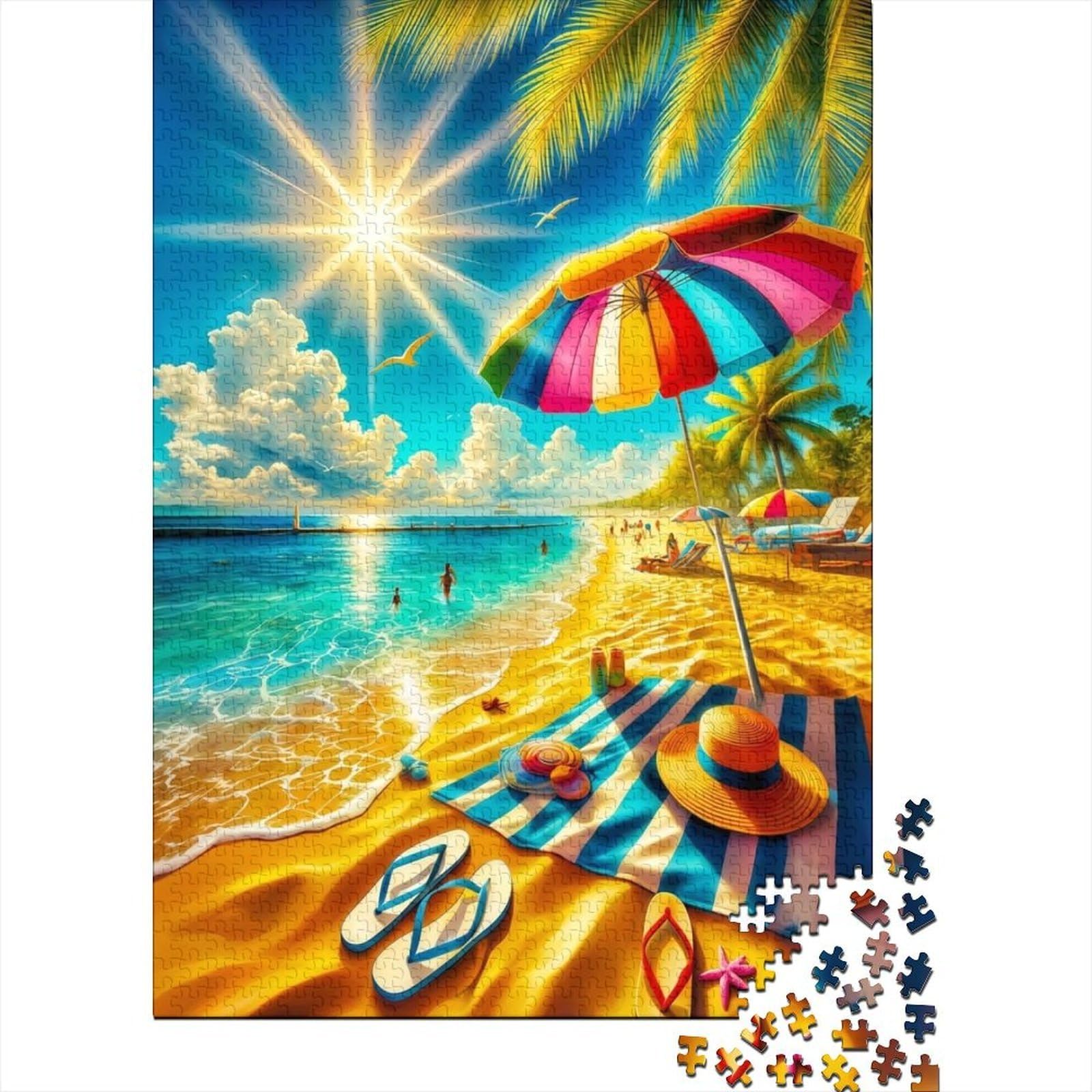 3D Printed Beach Sunset Fitted Sheet Microfiber Vibrant Ocean Palm Mattress Cover for Bedroom Guest Room Decor 90x200x25cm