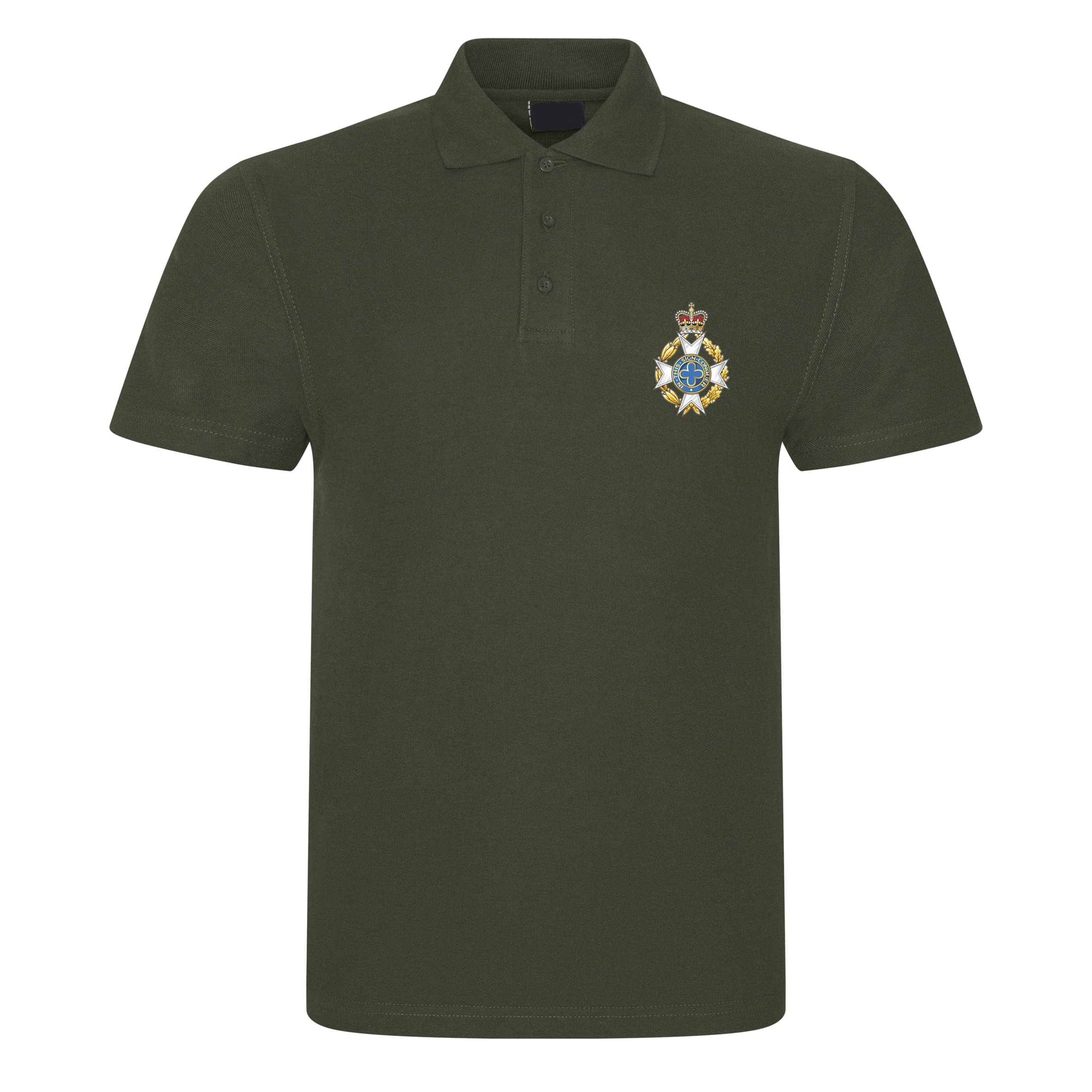 PSave Royal Army Chaplains Department Mens Embroidered Polo Shirt British Army Military Embroidery (as8, Alpha, s, Regular, Regular, Military Green)
