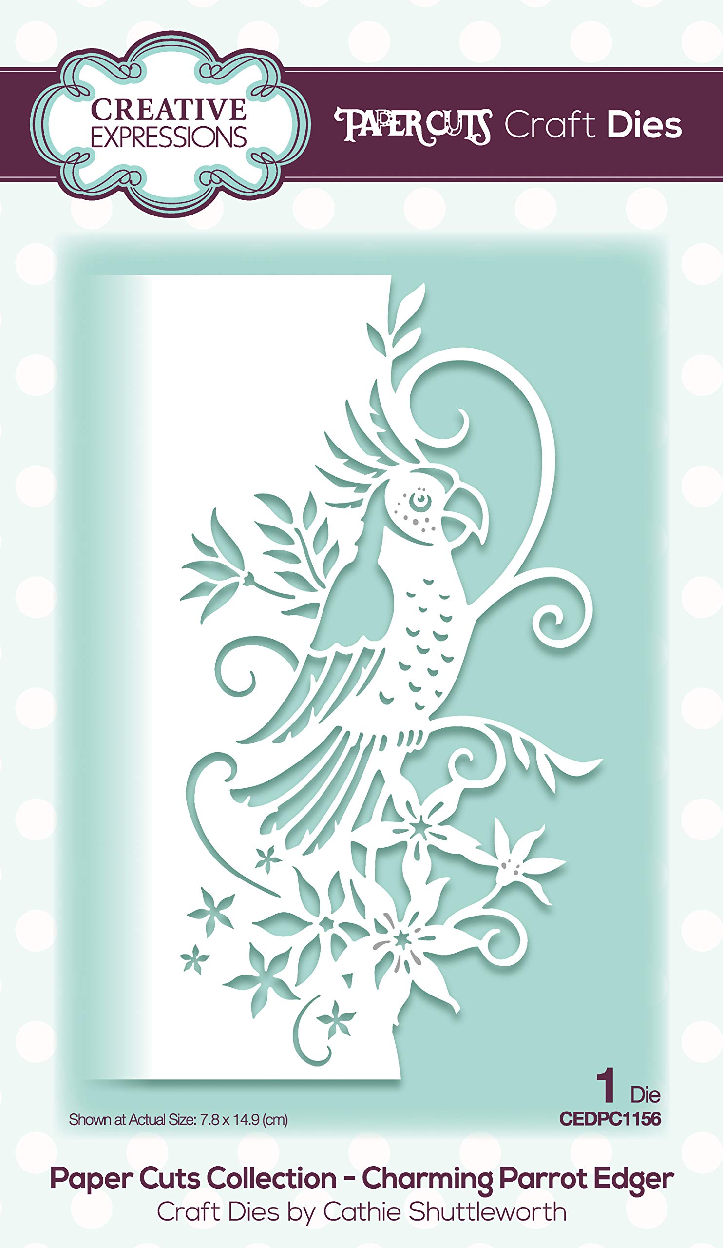 Creative Expressions Metal Paper Cuts - Edger - Charming Parrot - Craft Die