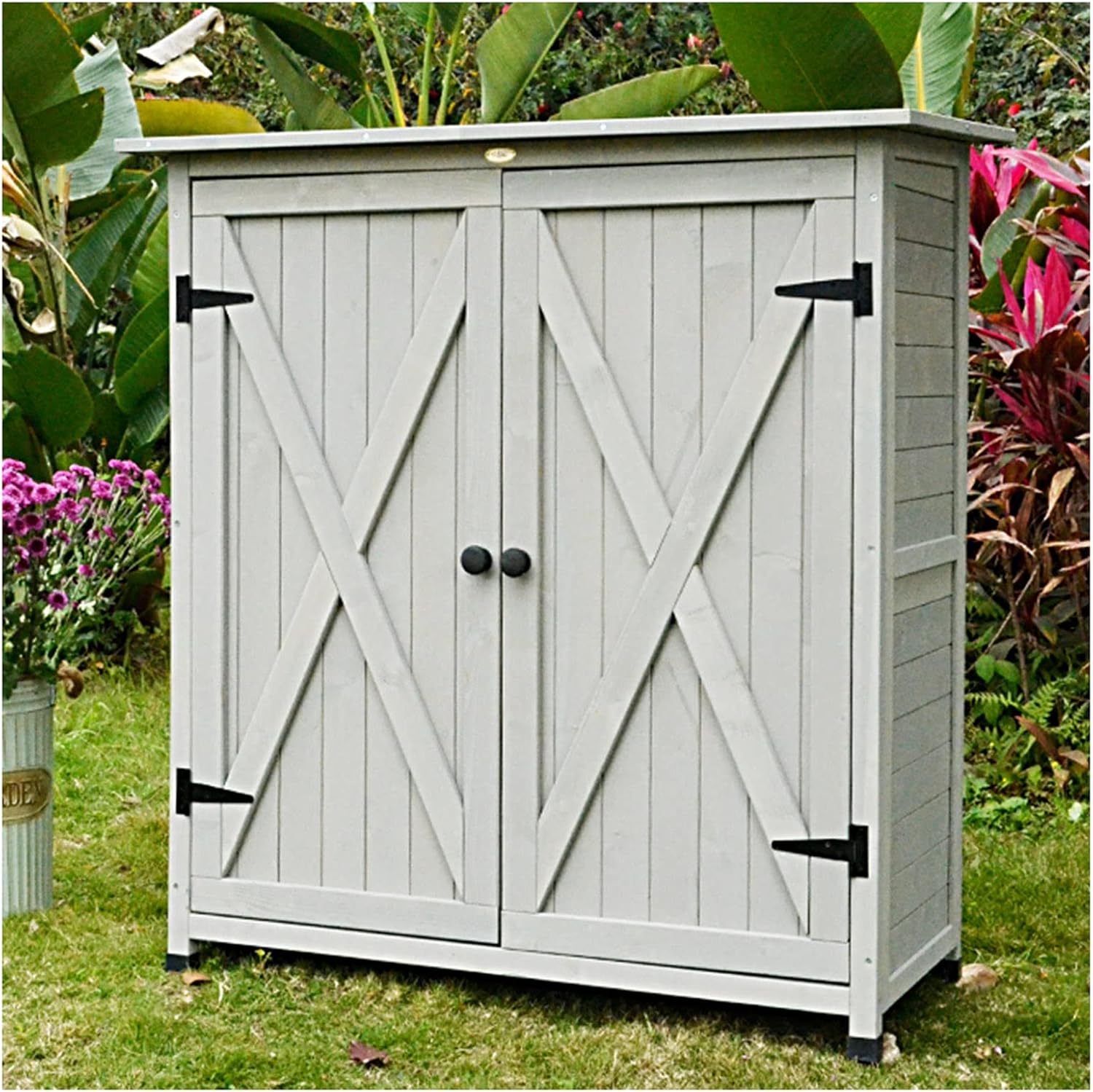 Outdoor Storage with Shelves Garden Storage