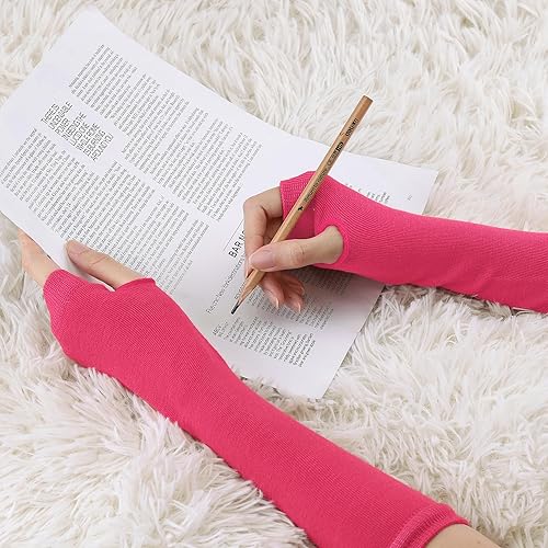 Miniatura 12 de Allegra K Calentadores de brazo sin dedos unisex de moda clásica