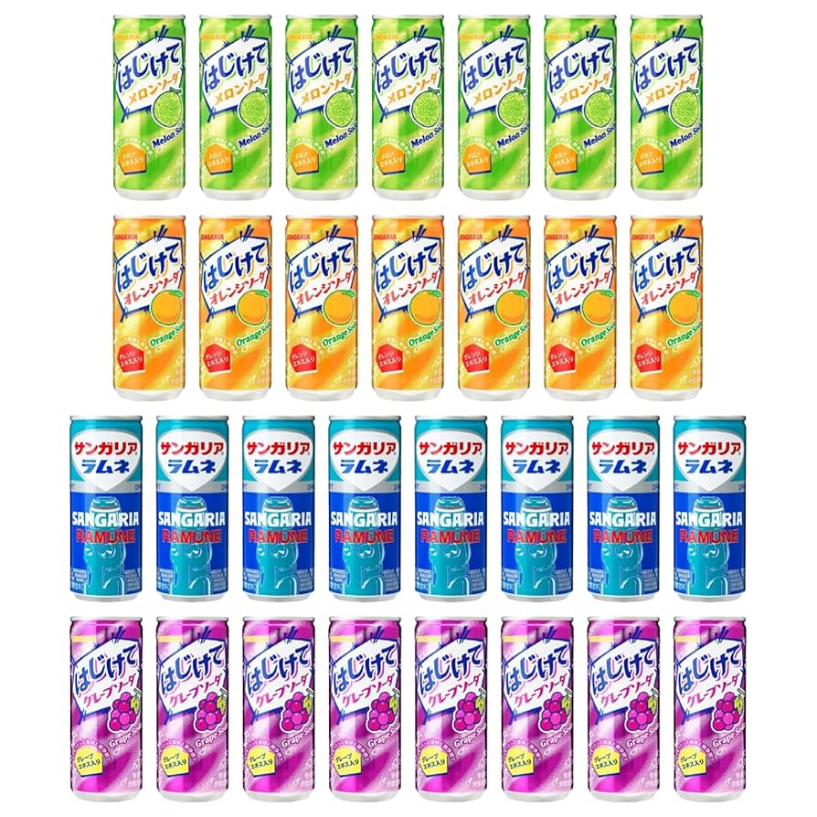 サンガリア⭐︎ Amazon.co.jp: サンガリア 炭酸飲料 缶 250ml セット 4種 計30本