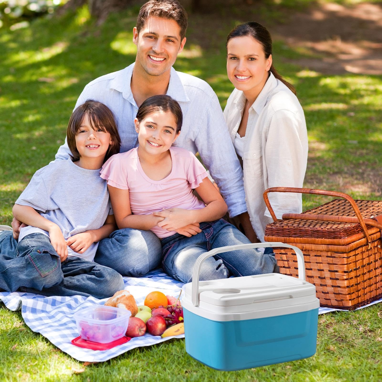 Borsa frigo da campeggio, portatile, per auto, per il ghiaccio, per il | Ghiaccio isolato da 8 litri, adatto per escursioni, pesca, viaggi, tailgating, barbecue, viaggi su strada, camion,