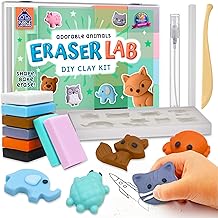 Purple Ladybug Make Your Own Animal Erasers for Kids - Novelty Erasers, DIY Craft Set with Molds, Clay Blocks, & Shaping Tools - Fun Educational Activity for Ages 4+ - Birthday Gift for Creative Kids