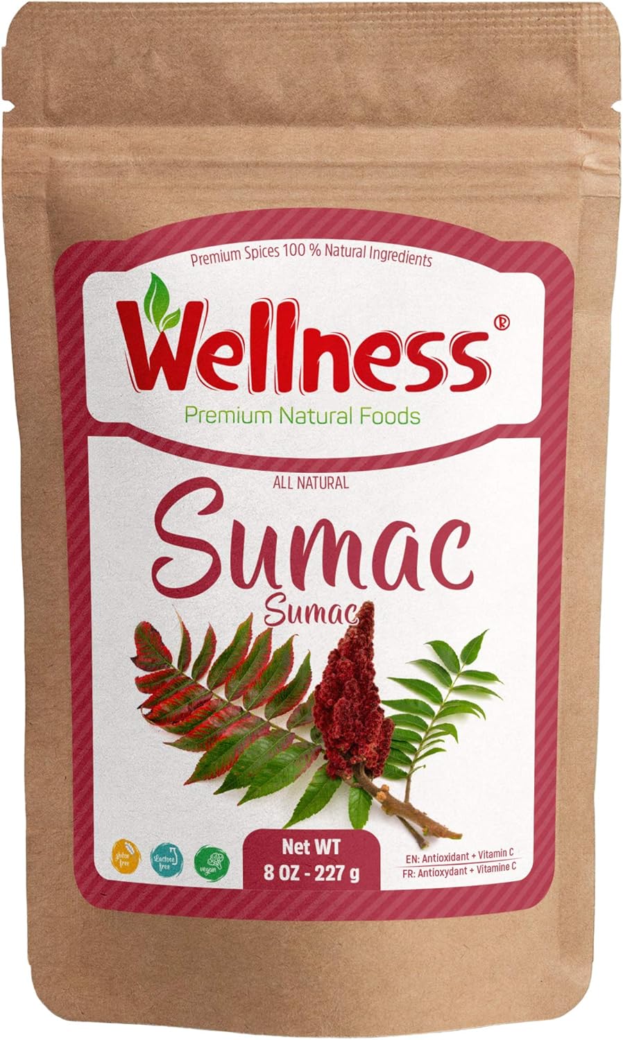 Sumac Spices 8 oz227 g, no GMO, no Irradiation Spice Seasoning