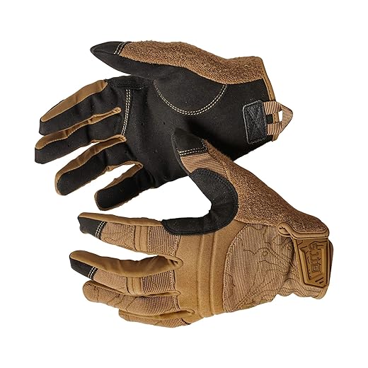 5.11 Men's Touch Screen Competition Shooting Gloves, Style 59372, Kangaroo, Large