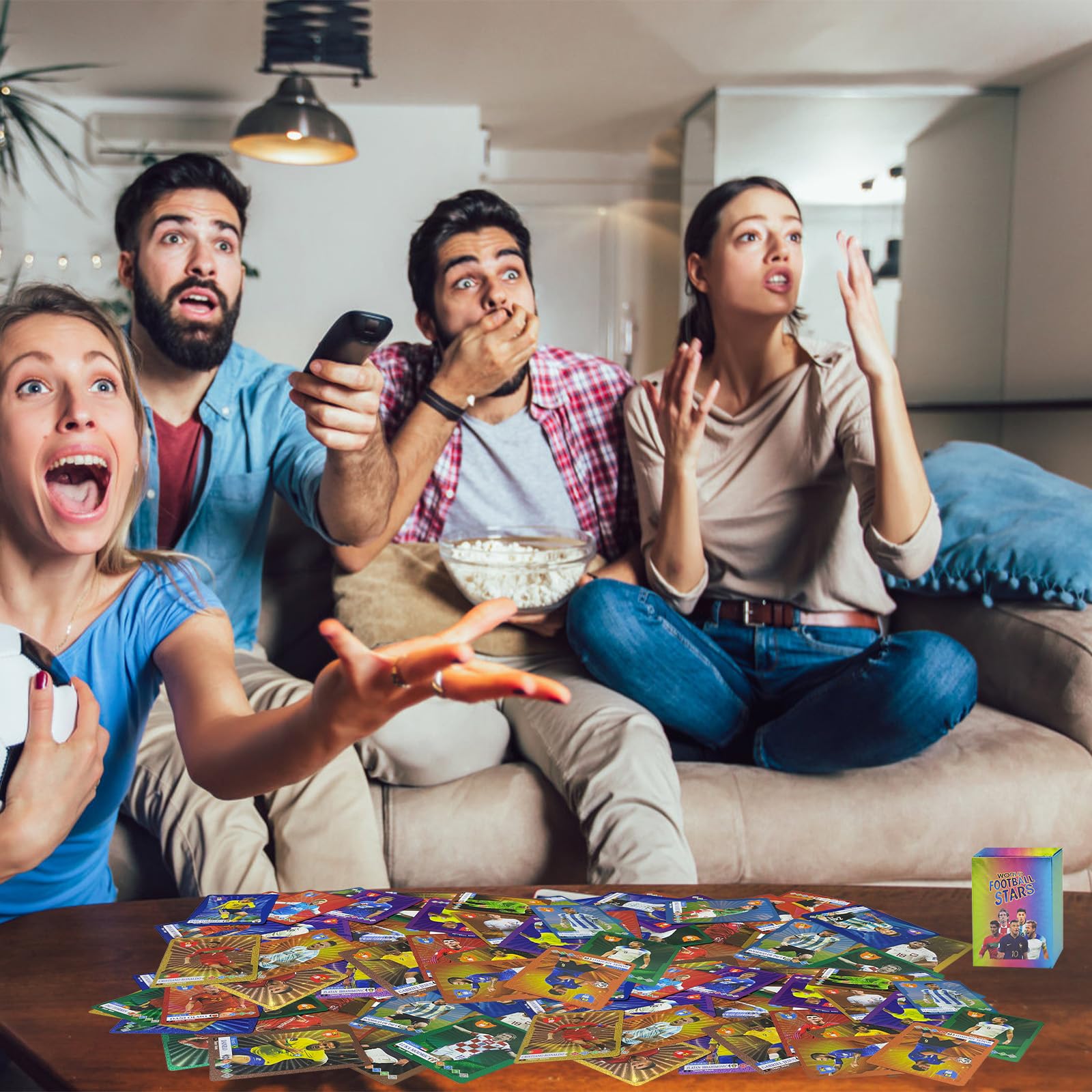 PfirstDa 55 PCS Cartes de Football, Football Cartes à Collectionner Or pour Fans Adolescents et Adultes - 5