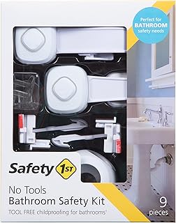 Safety 1st Room Solutions: No-Tools Baby Proof Deluxe Bathroom Safety Kit - Includes Locks for Toilet, Cabinet, Drawers, and More
