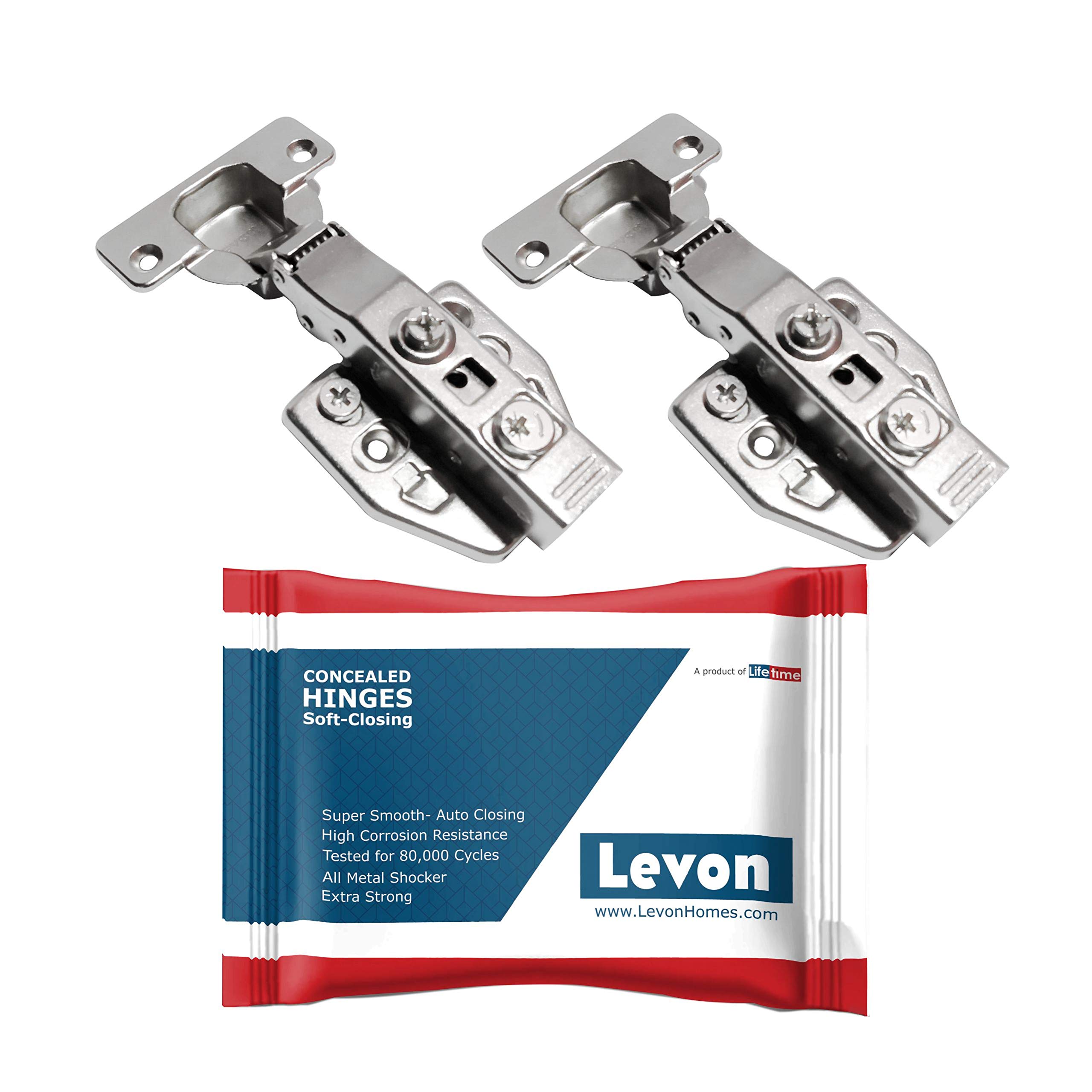 Levon Concealed Soft Closing Hinges, 0 Crank, 3D - Pack of 2 Pieces (B07QS41BQB) Amazon Price History, Amazon Price Tracker
