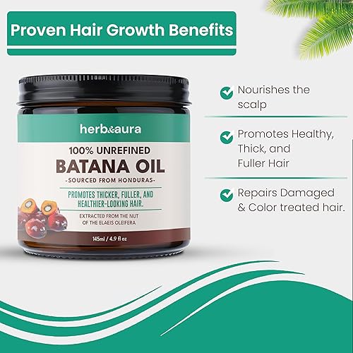 Miniatura 4 de Aceite de batana sin refinar para el crecimiento del cabello puro y orgánico de Honduras, aceite de botana crudo para cabello fino y raíces débiles,