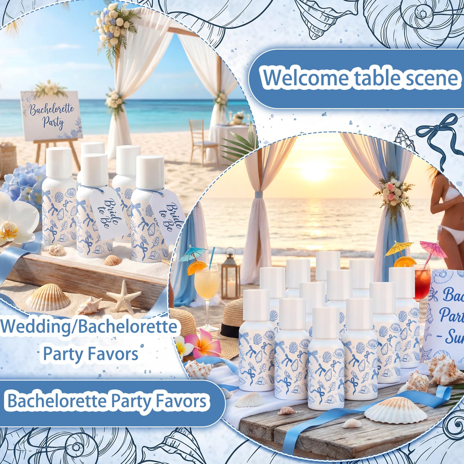 Demissle Mini Sunscreen SPF 30 Coastal Shell Party Favors, 1 fl oz