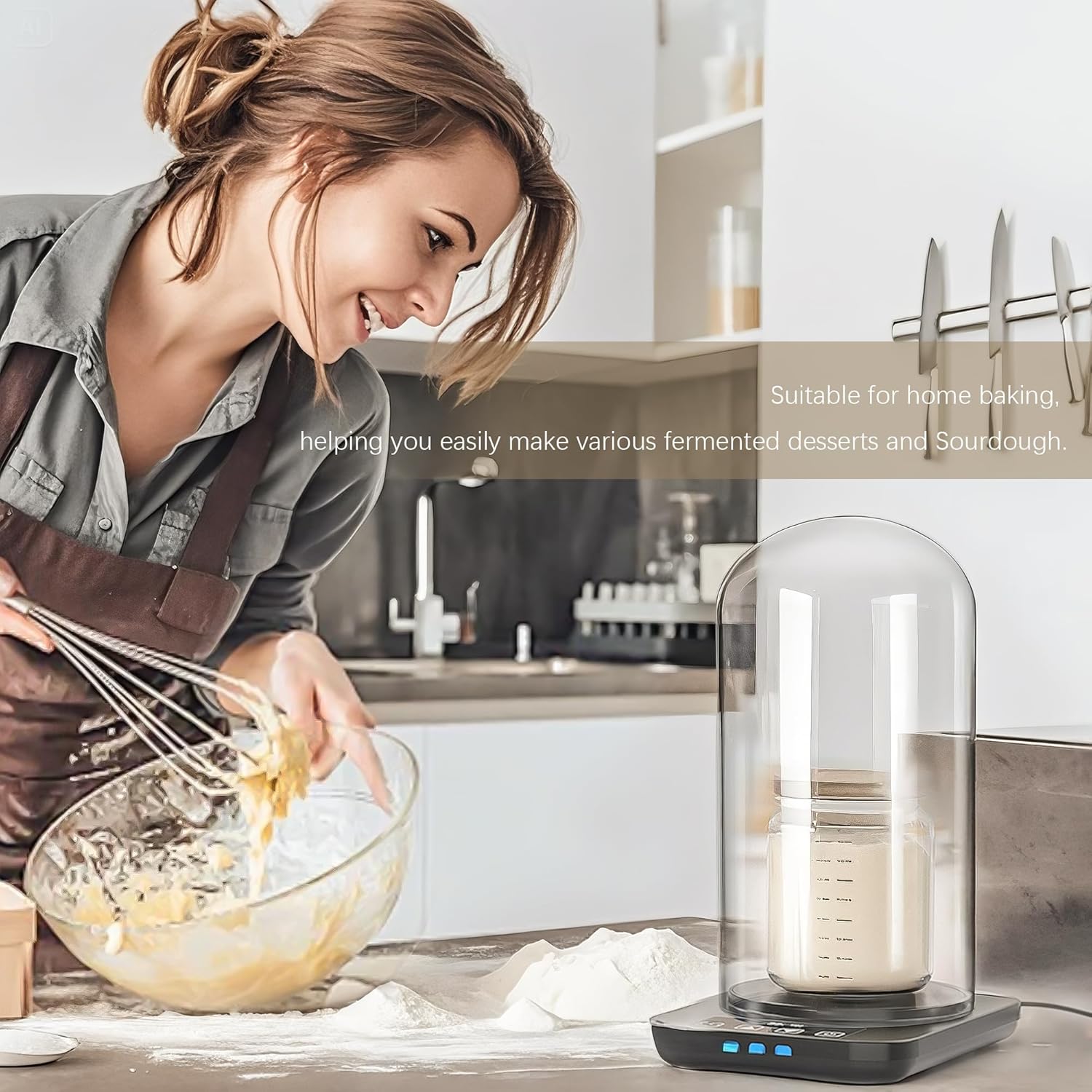 kanpura Glass Dome for Sourdough Starter Heating Pad Accessories Fits Jars Up to 4.33" Diameter x 7.8" Height Durable Clear Glass Cover - Image 5