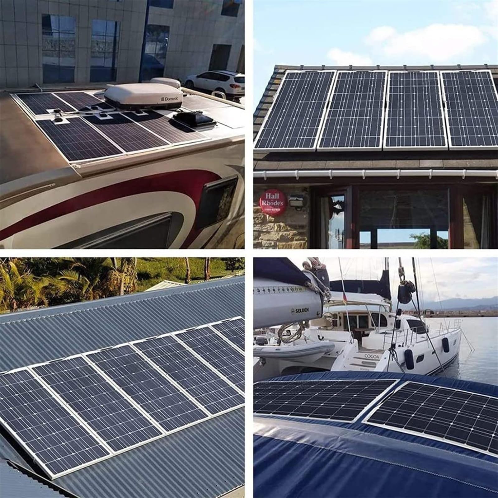 400W 600W 800W 1200W Solar Panel Kit, Photovoltaic Module Monocrystalline Solar Battery Charger with 40A Charge Controller + Accessory, for House Camping Rvs and Tents(400W)
