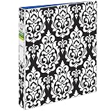 Avery(R) Durable View 3 Ring Binder, 1 Inch Round Rings, 1 Damask Binder (26747)