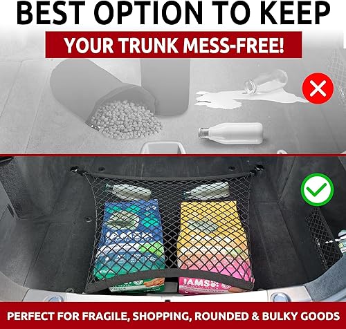 Miniatura 5 de Red de carga elástica para maletero para BMW Serie 4 420i 428i 430i 435i 440i M4 2014-2025  Organizador y almacenamiento de maletero premium  Red de
