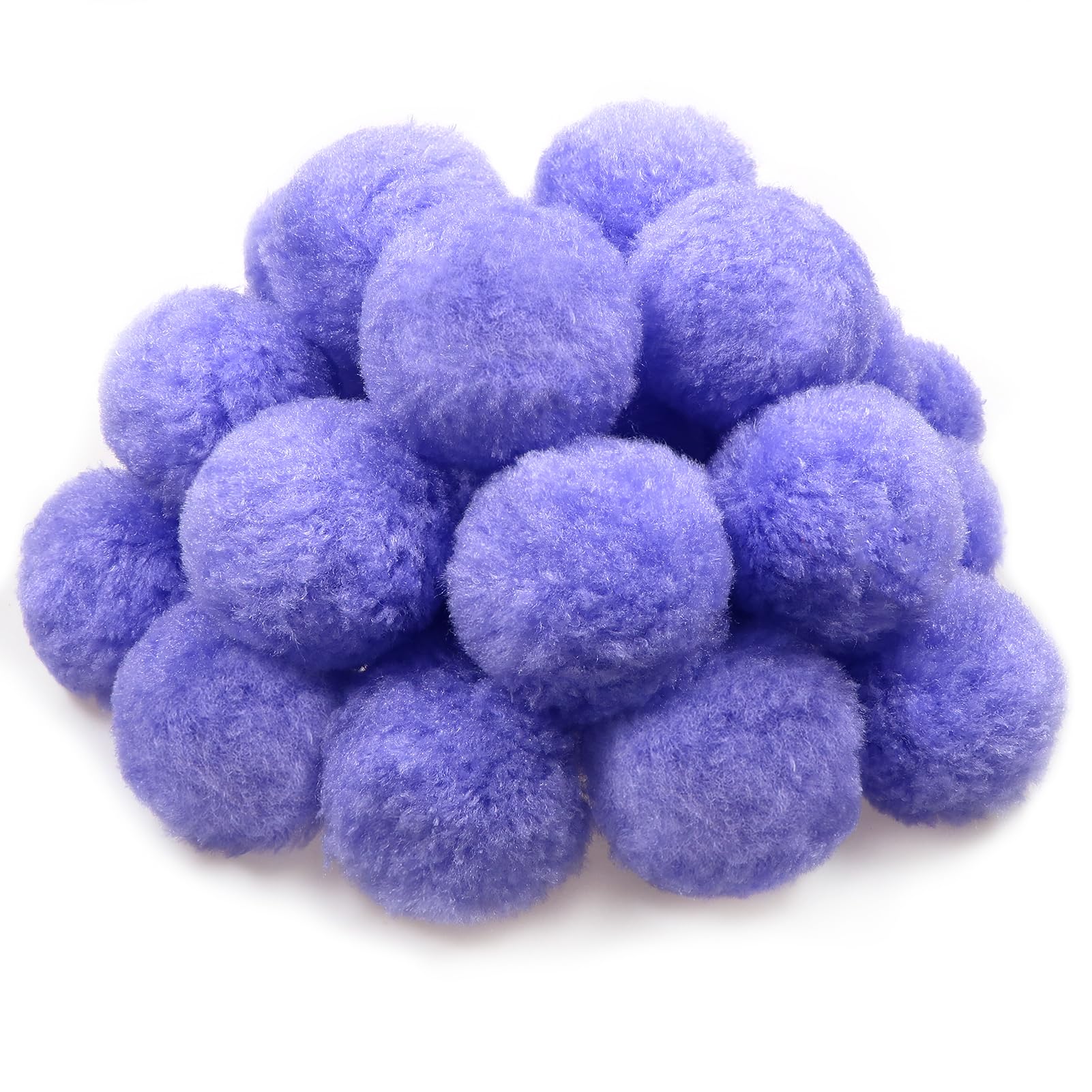 TOAOB 30pcs 5cm Large Pom Poms Balls Light Purple Fluffy Pompoms — image 1