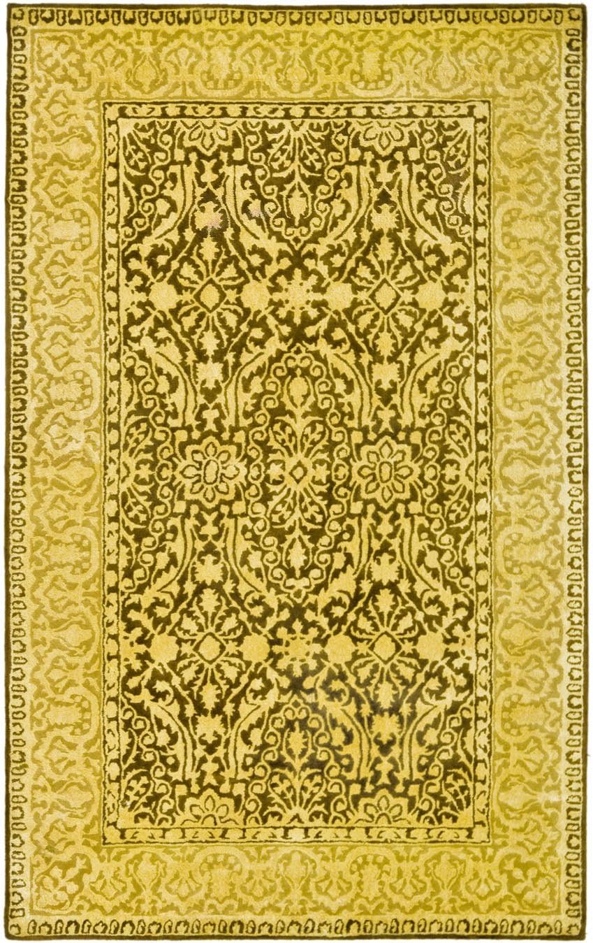 SAFAVIEH Silk Road Collection 2'6" x 12' Brown / Ivory SKR213F Handmade Traditional Wool Runner Rug