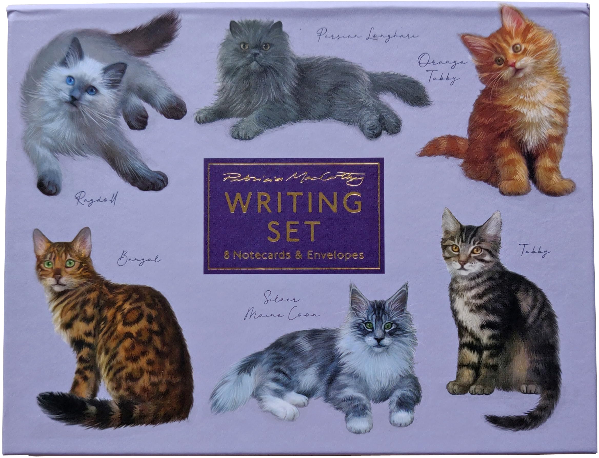 Cat Notecards & Envelopes Set Patricia MacCarthy Boxed Cards Stationery Gift