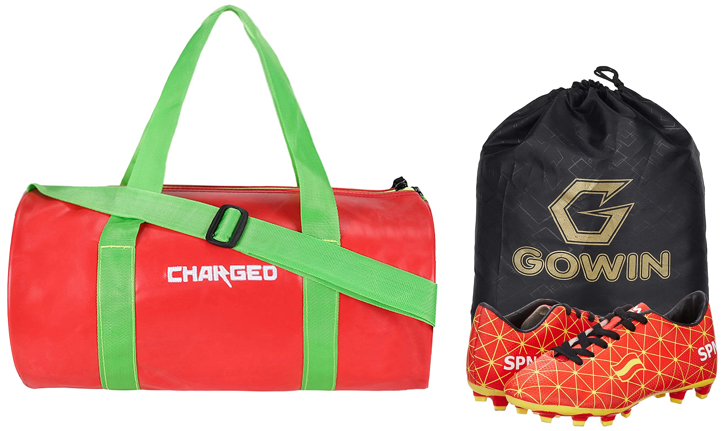 charged Sports Bag Adena Red with Gowin Football Shoe Country Color Spain Size-2-picture-14