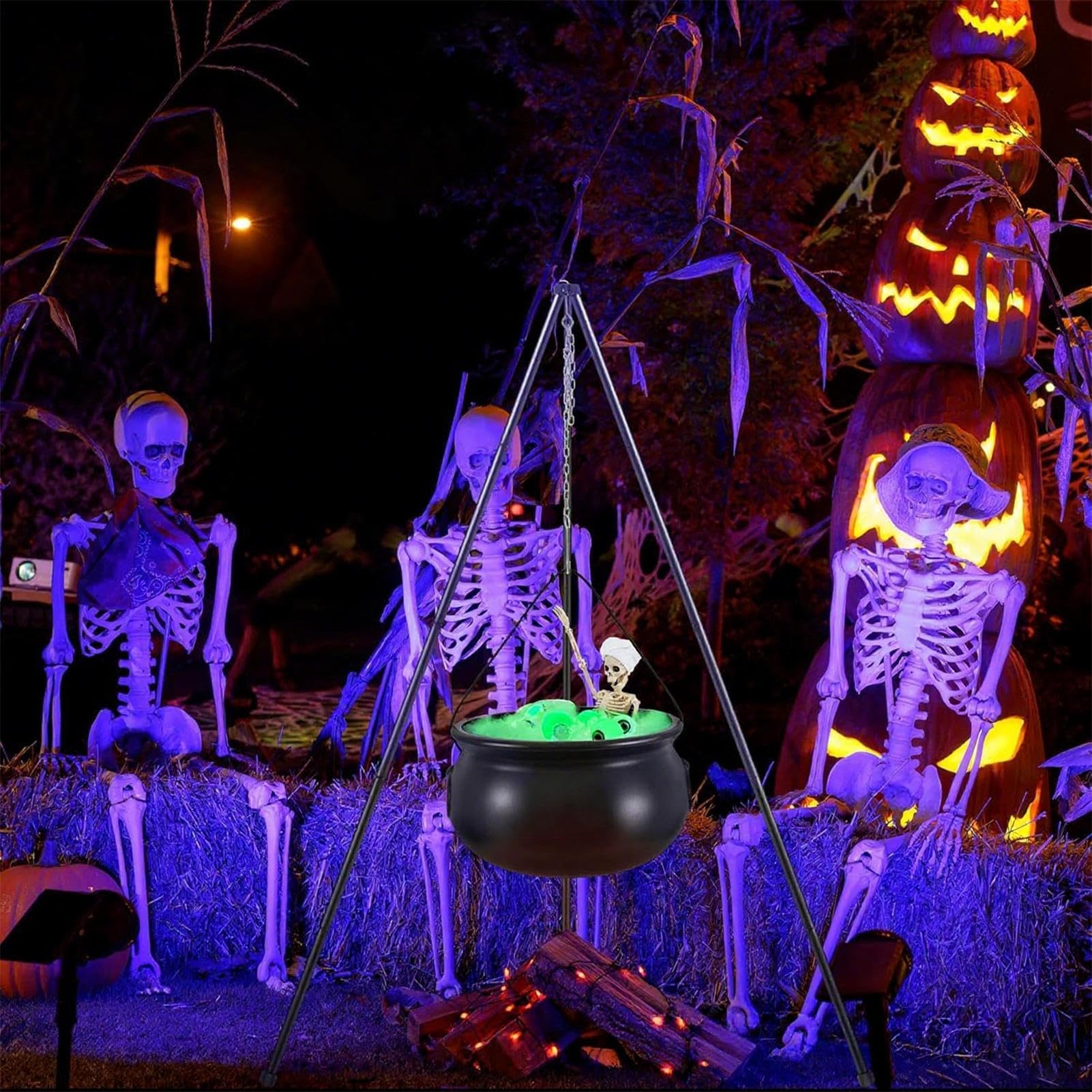 Generisch Dekoracja na Halloween, duża na trójnogu – straszny dodatek na imprezę, na taras, trawnik, wjazd, chodnik
