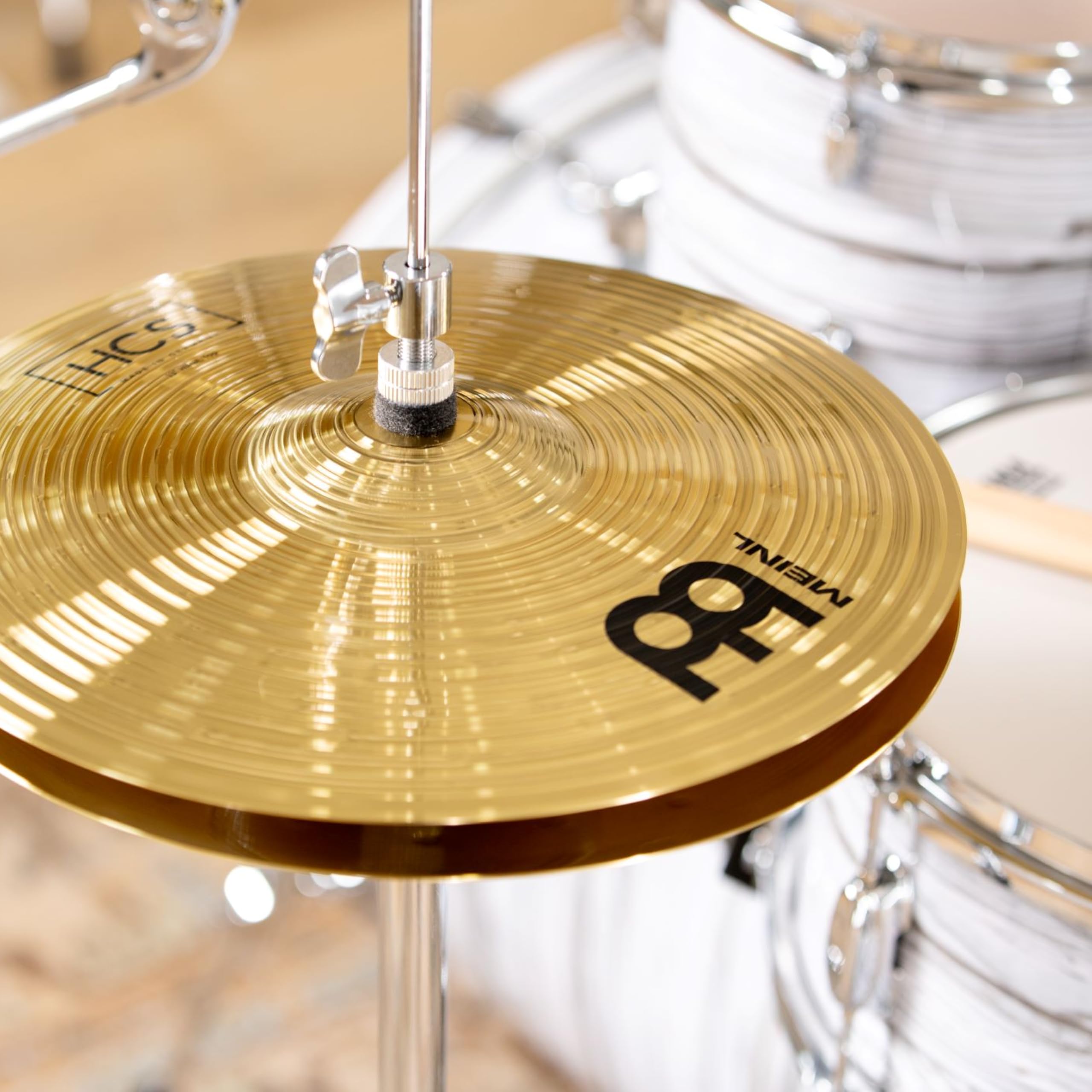 Meinl Cymbals HCS Hi-Hat 13 cali (33cm) para Batería – Par – Acabado Latón Tradicional, Hecho en Alemania