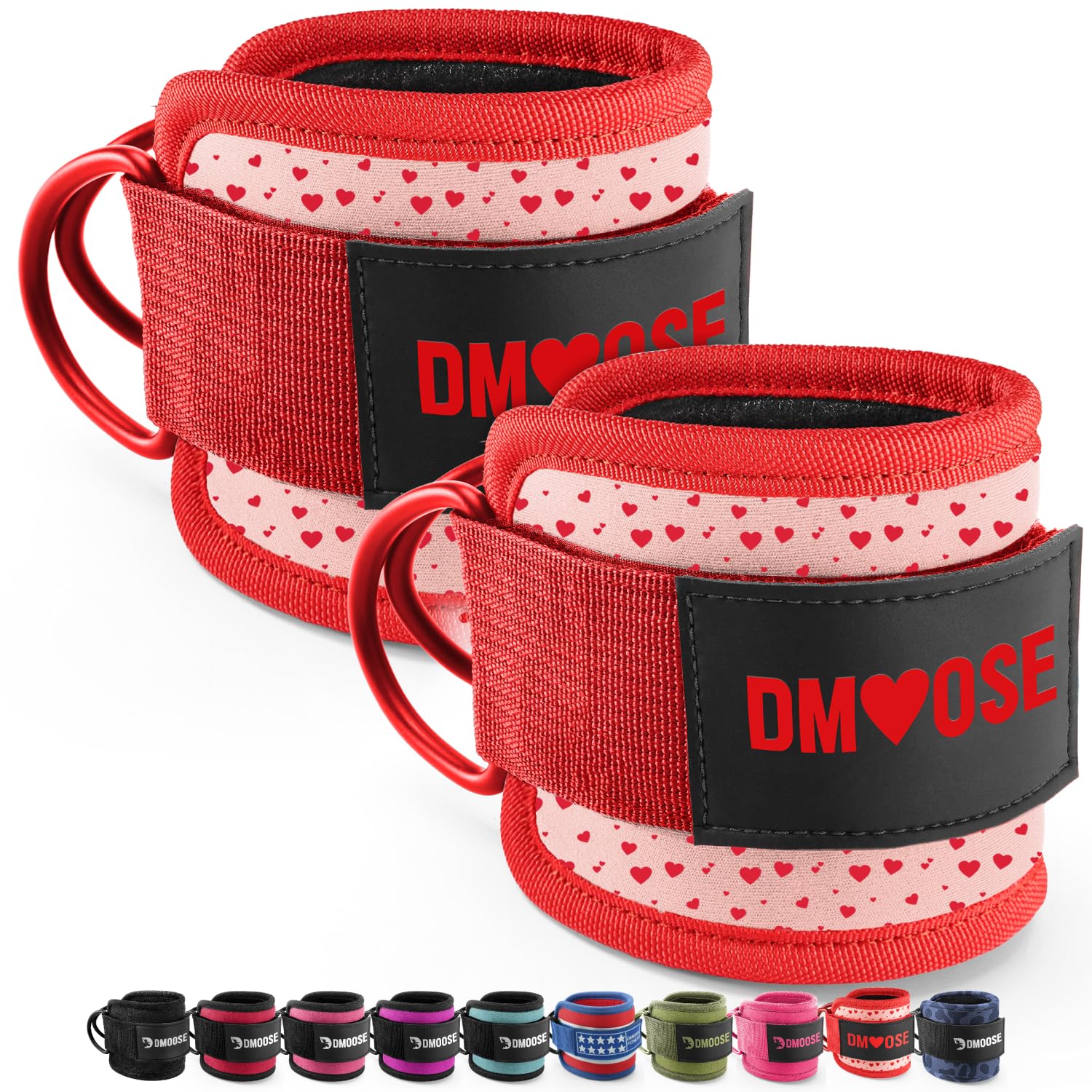 Ankle Straps for Cable Machines - One Size Fit with Premium Padding, Glute Kickback Ankle Strap for Men and Women, Cable Attachments for Gym, Booty Workouts