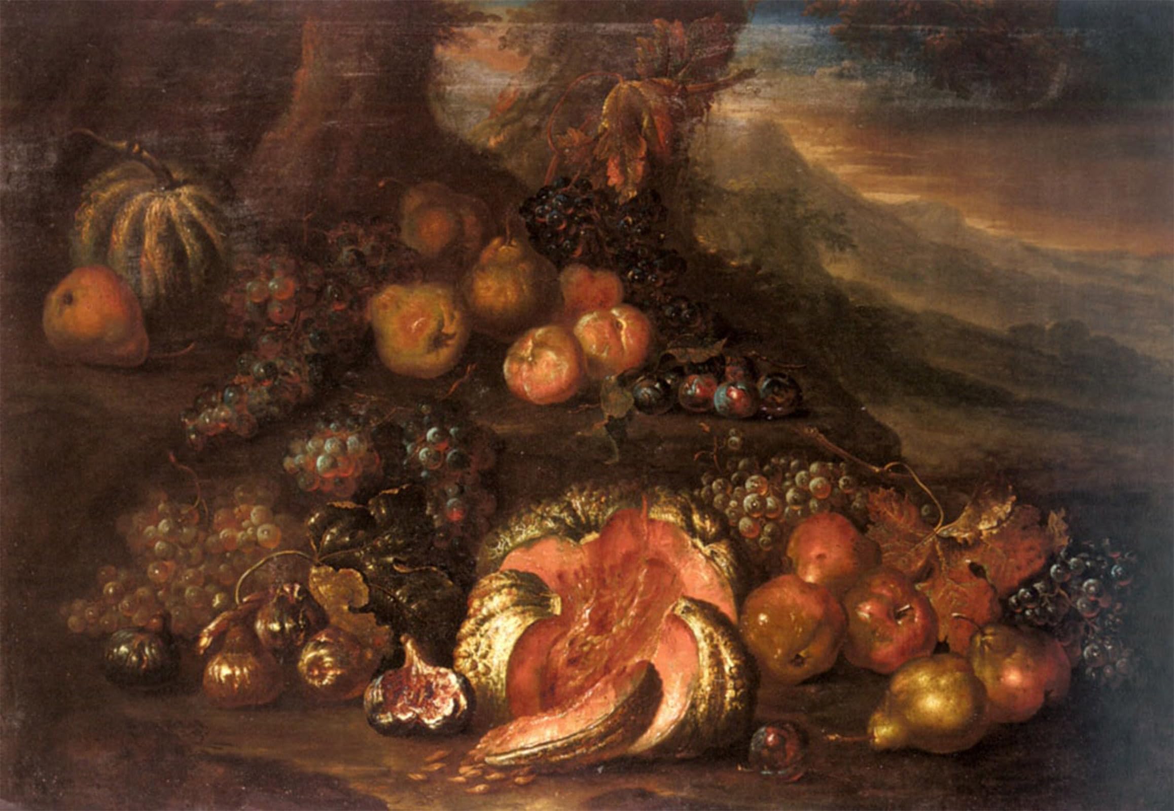 SERENDIPITP Vintage Picture Print on Canvas Wall Art Poster Still Life of Fruit by Teal Artwork Print Poster for Wall Decor 60x90cm