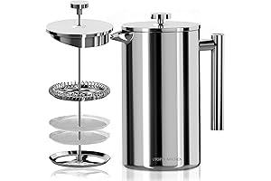Utopia Kitchen French Press Stainless Steel Coffee and Tea Maker