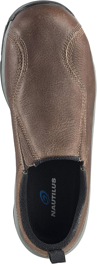 Amazon.com | Nautilus 1657 Men's Slip-On Leather Slip Resistant