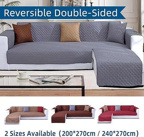 Miniatura 2 de Juego de fundas de sofá seccionales de doble cara en forma de L, fundas protectoras para sofá seccional, fundas protectoras para sofás, sofás,