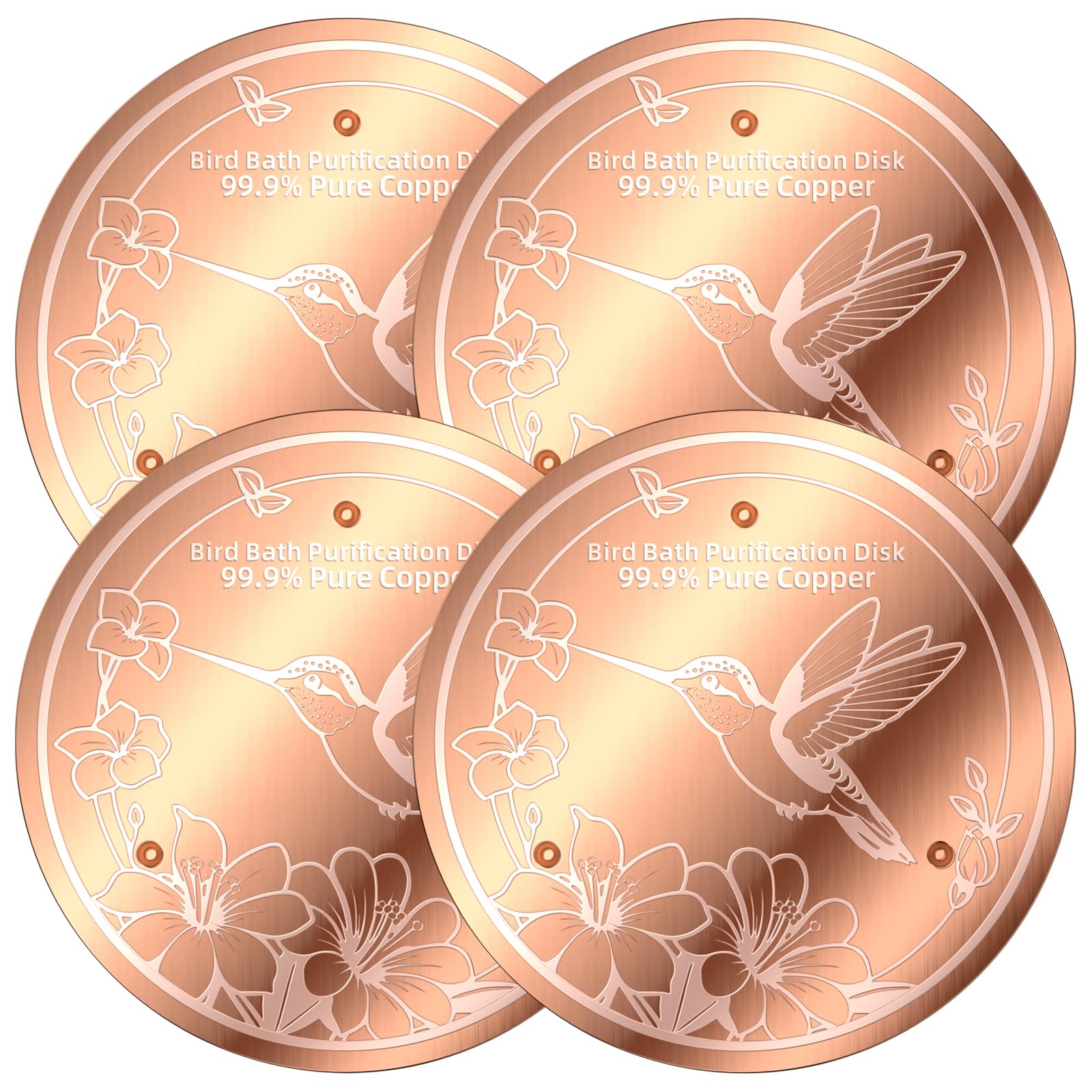 Haojavo Bird Bath Cleaner Disk – 99.9% Pure Copper Disc, Keeps Water Physically Safe & Fresh for Birds, All-Season Outdoor Accessory for Birdbaths, Bowls & Fountains