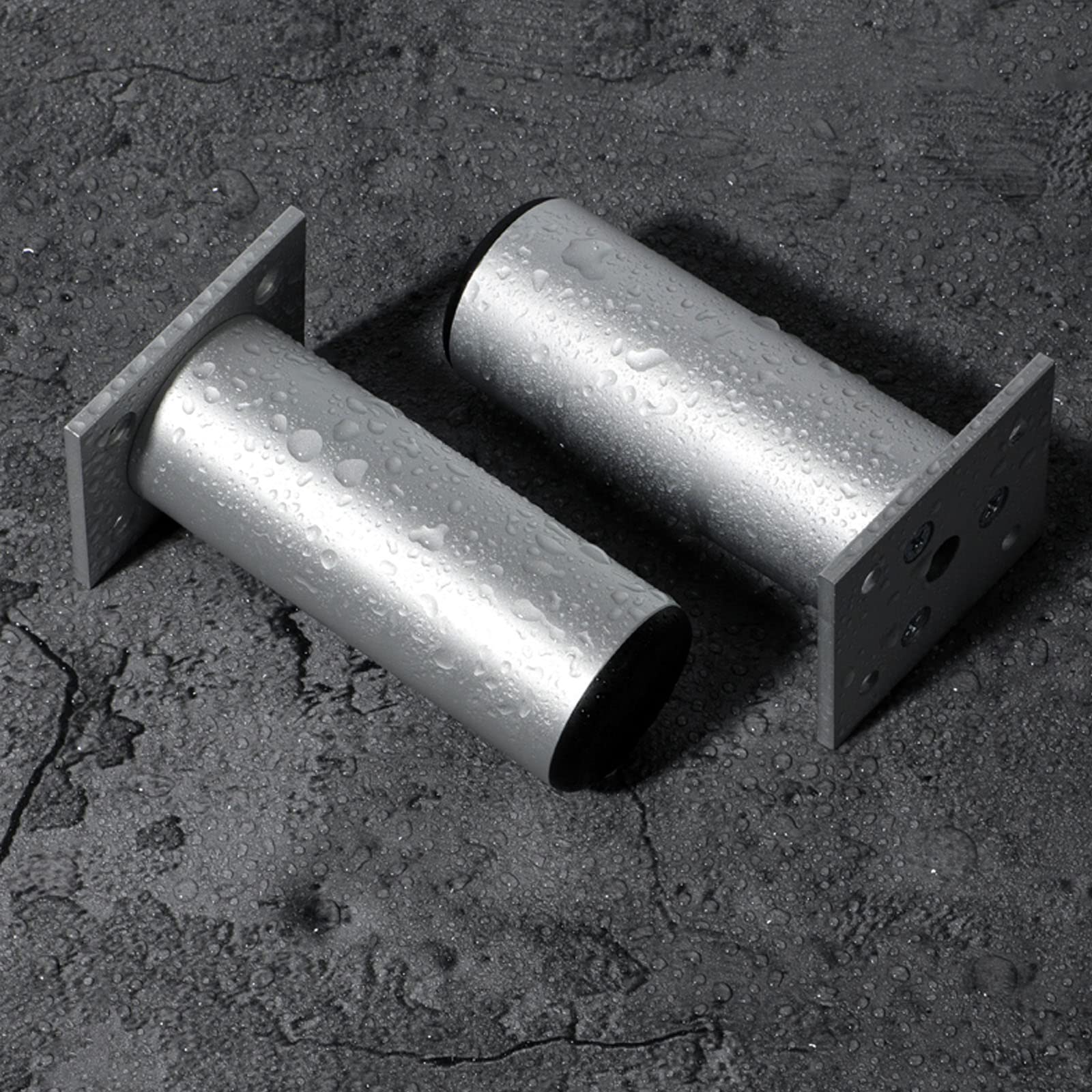 Regulowane nogi meblowe, zestaw 4 metalowych okrągłych stołów, stopki wsporcze ze stopu aluminium, do stolików kawowych i łóżek, obciążenie 300 kg, wytrzymały, stylowy design, dom, R