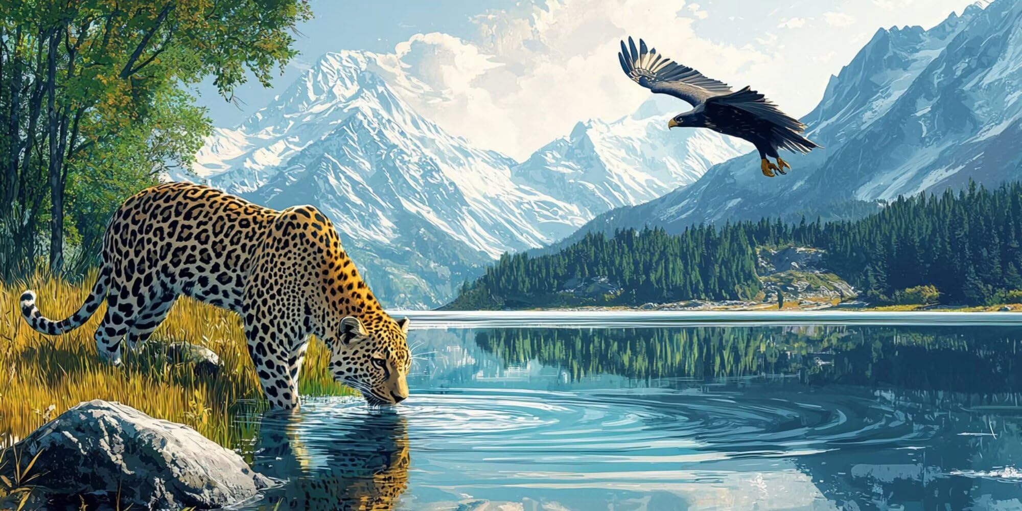 Zestawy do malowania diamentowego dla dorosłych 5D DIY Diamond Art Leopard DIY Dorośli Gem Art Zestawy Kompletne Haft krzyżykowy Puzzle Kreskówka Prezent Akcesoria dla początkujących Orzeł Dekoracja