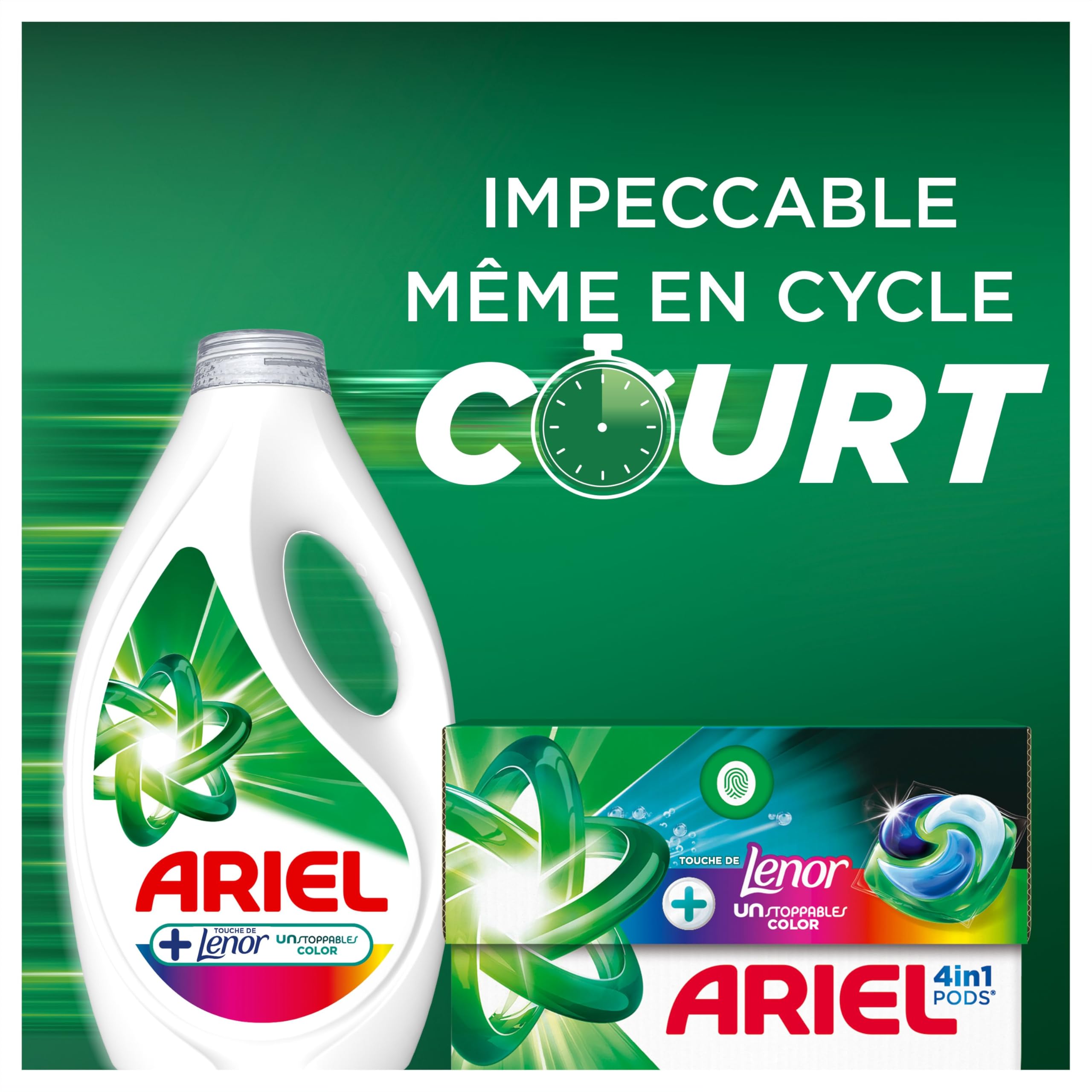 Ariel PODS 4en1 Lessive en capsule Lenor Unstoppables x100